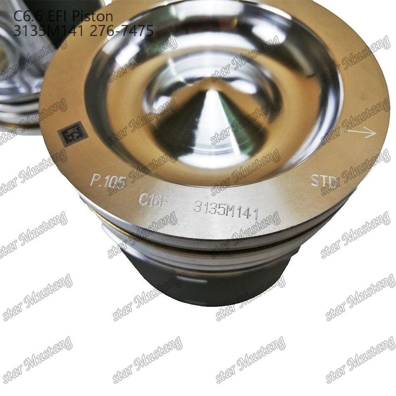 พิสตัน C6.6 EFI 3135M141 276-7475 สําหรับเครื่องขุด Perkins Caterpillar และอุปกรณ์วิศวกรรม
