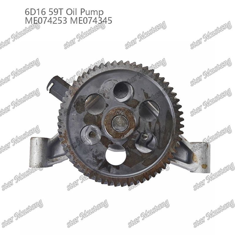 ปั๊มน้ํามันเครื่องยนต์ 6D16 59 ฟัน ME074253 ME074345 สําหรับอะไหล่เครื่องยนต์ Mitsubishi