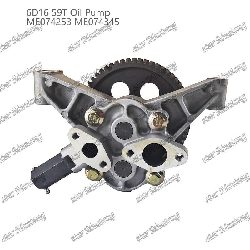 ปั๊มน้ํามันเครื่องยนต์ 6D16 59 ฟัน ME074253 ME074345 สําหรับอะไหล่เครื่องยนต์ Mitsubishi