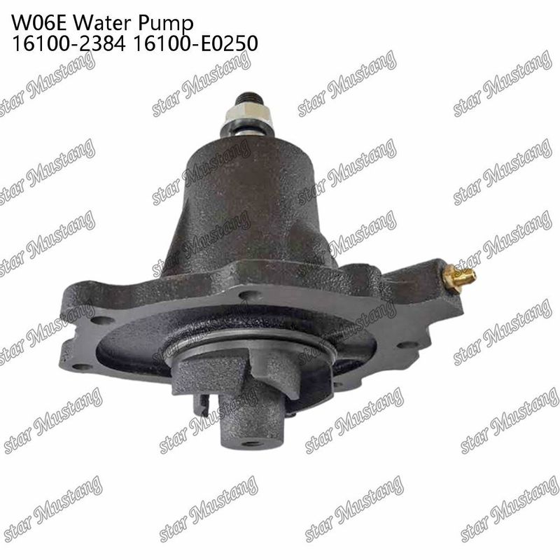 W06E ปั๊มน้ําเครื่องยนต์ 16100-2384 16100-E0250 สําหรับอะไหล่เครื่องยนต์ HINO