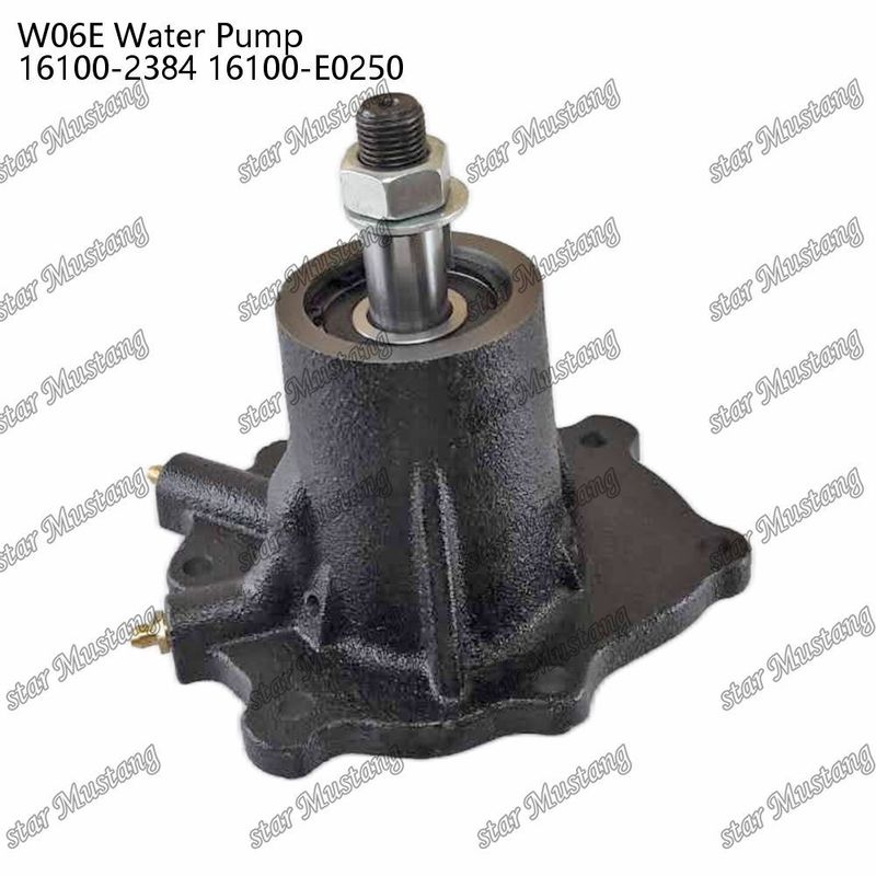 W06E ปั๊มน้ําเครื่องยนต์ 16100-2384 16100-E0250 สําหรับอะไหล่เครื่องยนต์ HINO