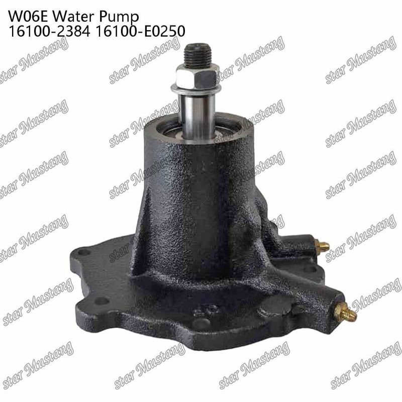 W06E ปั๊มน้ําเครื่องยนต์ 16100-2384 16100-E0250 สําหรับอะไหล่เครื่องยนต์ HINO
