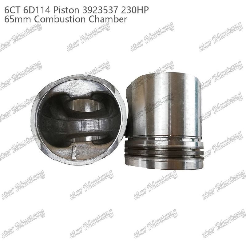 พิสตัน 6CT 6D114 230HP 3923537 ห้องเผาไหม้ 65 มม สําหรับส่วนประกอบเครื่องยนต์ดีเซล Cummins
