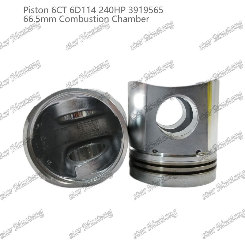 พิสตัน 6CT 6D114 240HP 3919565 66.5 มิลลิเมตร ห้องเผาไหม้ สําหรับชิ้นส่วนซ่อมเครื่องยนต์ดีเซล Cummins