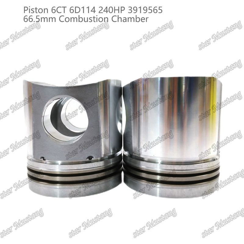 พิสตัน 6CT 6D114 240HP 3919565 66.5 มิลลิเมตร ห้องเผาไหม้ สําหรับชิ้นส่วนซ่อมเครื่องยนต์ดีเซล Cummins