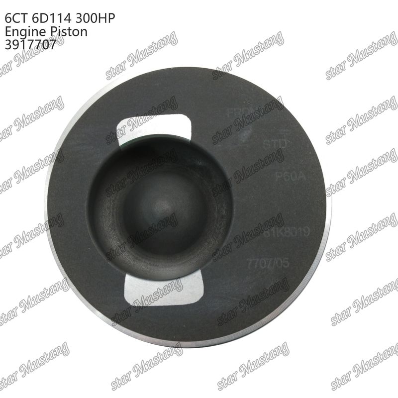 พิสตัน 6CT 6D114 300HP 3917707 ห้องเผาไหม้ 55 มม สําหรับส่วนซ่อมเครื่องยนต์ดีเซล Cummins