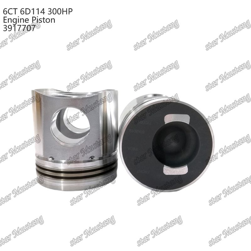 พิสตัน 6CT 6D114 300HP 3917707 ห้องเผาไหม้ 55 มม สําหรับส่วนซ่อมเครื่องยนต์ดีเซล Cummins