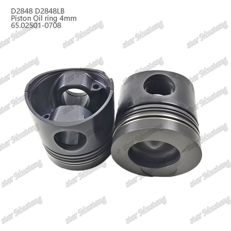พิสตัน D2848 D2848LB แหวนน้ํามัน 4 มิลลิเมตร 65.02501-0708 สําหรับ Doosan เครื่องยนต์ดีเซล
