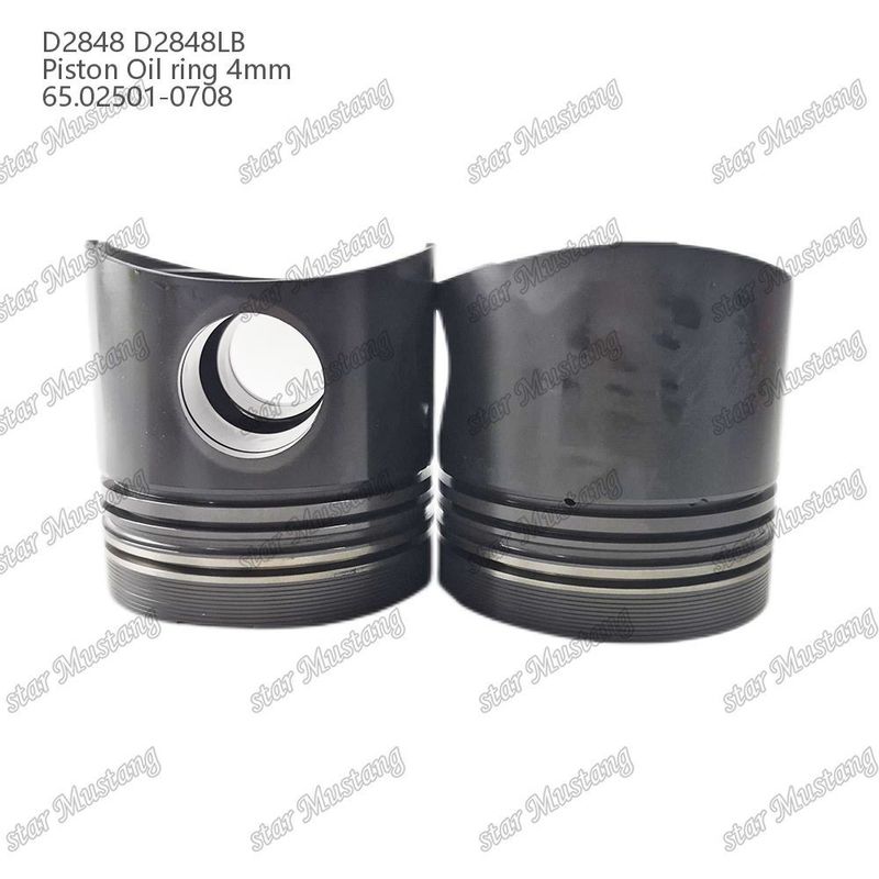 พิสตัน D2848 D2848LB แหวนน้ํามัน 4 มิลลิเมตร 65.02501-0708 สําหรับ Doosan เครื่องยนต์ดีเซล