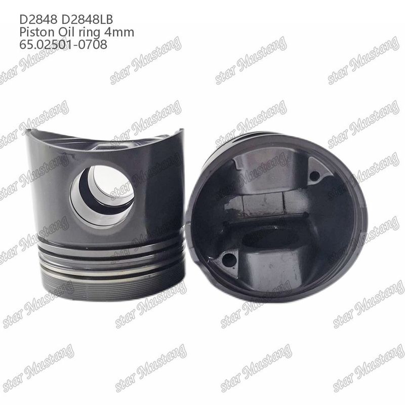 พิสตัน D2848 D2848LB แหวนน้ํามัน 4 มิลลิเมตร 65.02501-0708 สําหรับ Doosan เครื่องยนต์ดีเซล