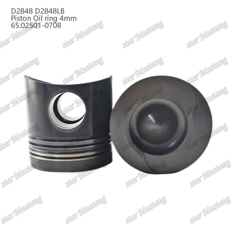 พิสตัน D2848 D2848LB แหวนน้ํามัน 4 มิลลิเมตร 65.02501-0708 สําหรับ Doosan เครื่องยนต์ดีเซล