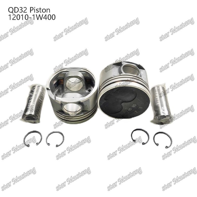 QD32 พิสตันเครื่องยนต์ พร้อมโรงงานน้ํามัน 12010-1W400 สําหรับอะไหล่เครื่องยนต์ Mitsubishi