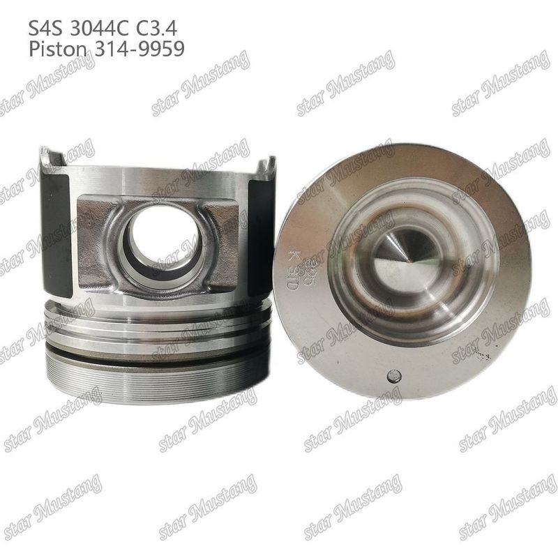 S4S 3044C C3.4 825 เครื่องยนต์ พิสตัน Alfin ห้องขนาด 53 มม 60 มม แหวนน้ํามัน 4 มม 314-9959 สําหรับชิ้นส่วนสํารองเครื่องยนต์ Mitsubishi