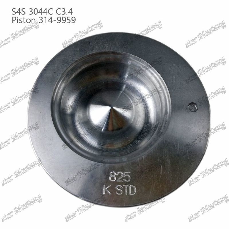 S4S 3044C C3.4 825 เครื่องยนต์ พิสตัน Alfin ห้องขนาด 53 มม 60 มม แหวนน้ํามัน 4 มม 314-9959 สําหรับชิ้นส่วนสํารองเครื่องยนต์ Mitsubishi