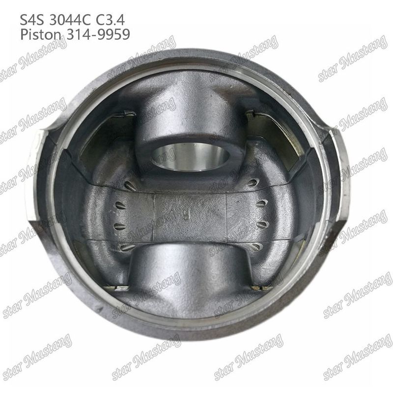 S4S 3044C C3.4 825 เครื่องยนต์ พิสตัน Alfin ห้องขนาด 53 มม 60 มม แหวนน้ํามัน 4 มม 314-9959 สําหรับชิ้นส่วนสํารองเครื่องยนต์ Mitsubishi