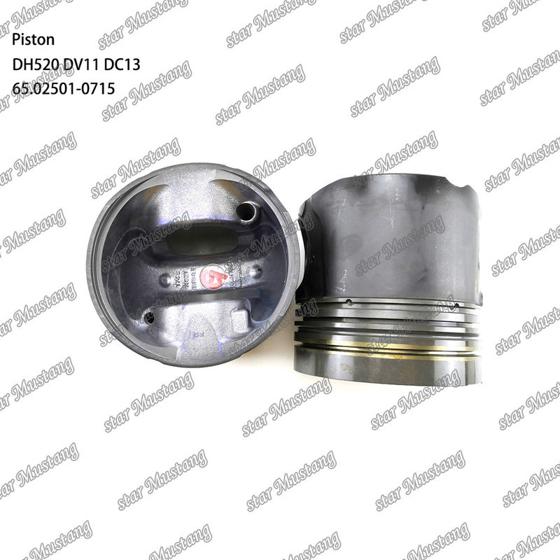 พิสตัน DH520 DV11 DC13 65.02501-0715 สําหรับ Doosan ส่วนซ่อมเครื่องยนต์ดีเซล