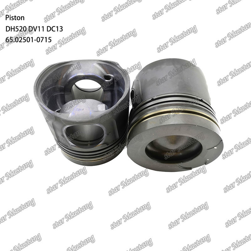พิสตัน DH520 DV11 DC13 65.02501-0715 สําหรับ Doosan ส่วนซ่อมเครื่องยนต์ดีเซล