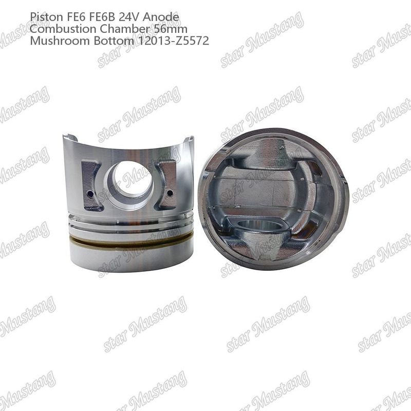 FE6 FE6B เครื่องยนต์ พิสตัน 24V ขนาดห้อง 56mm 2.5x2x4mm 12013-Z5572 สําหรับอะไหล่เครื่องยนต์ Nissan