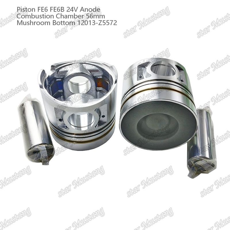 FE6 FE6B เครื่องยนต์ พิสตัน 24V ขนาดห้อง 56mm 2.5x2x4mm 12013-Z5572 สําหรับอะไหล่เครื่องยนต์ Nissan