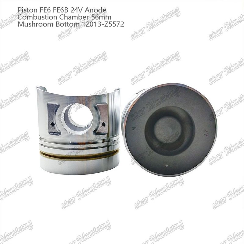 FE6 FE6B เครื่องยนต์ พิสตัน 24V ขนาดห้อง 56mm 2.5x2x4mm 12013-Z5572 สําหรับอะไหล่เครื่องยนต์ Nissan