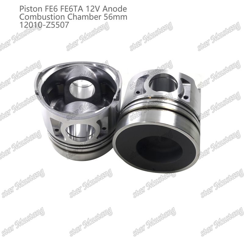 FE6 FE6TA เครื่องยนต์ พิสตัน12V ขนาดห้อง 56mm 2.5x2x4mm 12010-Z5507 สําหรับอะไหล่เครื่องยนต์ Nissan