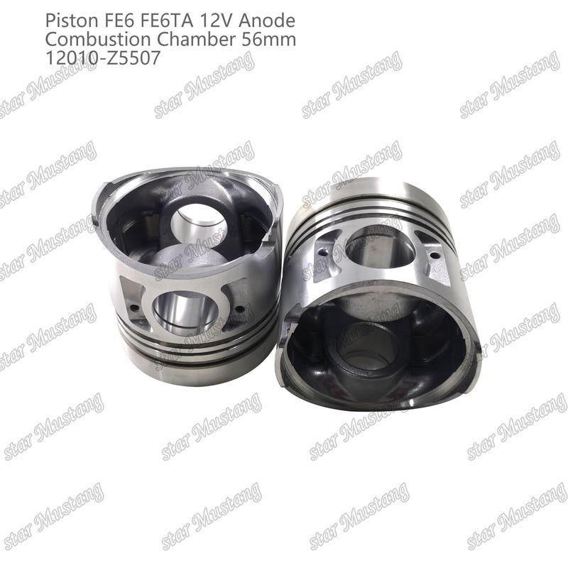 FE6 FE6TA เครื่องยนต์ พิสตัน12V ขนาดห้อง 56mm 2.5x2x4mm 12010-Z5507 สําหรับอะไหล่เครื่องยนต์ Nissan