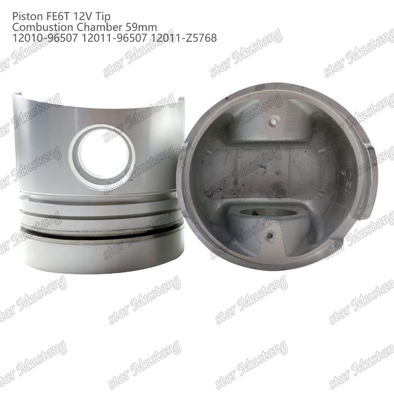 FE6T เครื่องยนต์ พิสตัน 12 วอลต์ ห้องขนาด 59 มม 3x2x4 มม 12010-96507 12011-96507 12011-Z5768 สําหรับอะไหล่เครื่องยนต์ Nissan