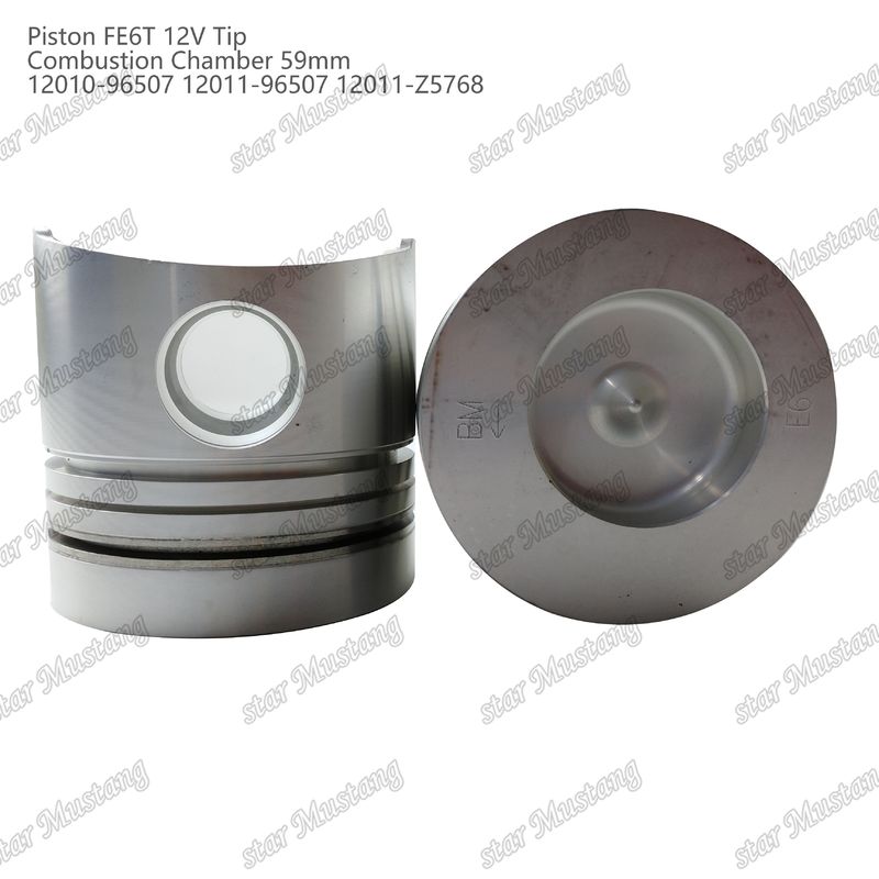 FE6T เครื่องยนต์ พิสตัน 12 วอลต์ ห้องขนาด 59 มม 3x2x4 มม 12010-96507 12011-96507 12011-Z5768 สําหรับอะไหล่เครื่องยนต์ Nissan