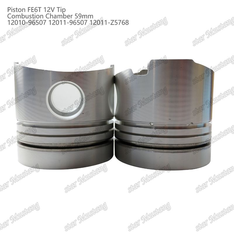 FE6T เครื่องยนต์ พิสตัน 12 วอลต์ ห้องขนาด 59 มม 3x2x4 มม 12010-96507 12011-96507 12011-Z5768 สําหรับอะไหล่เครื่องยนต์ Nissan