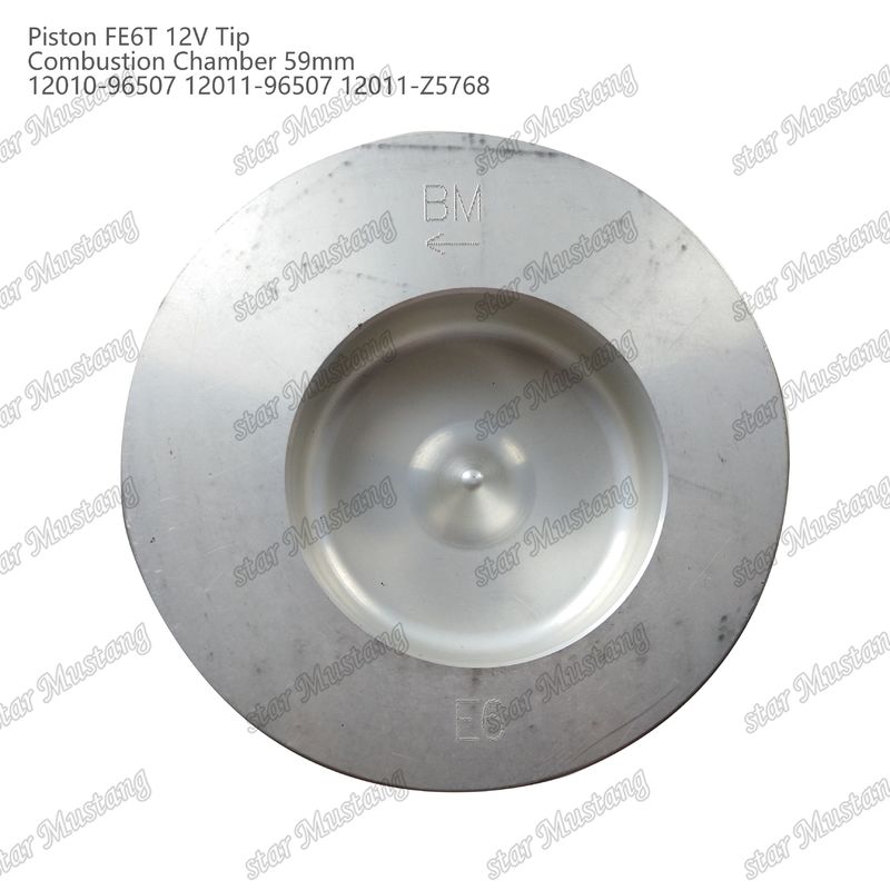 FE6T เครื่องยนต์ พิสตัน 12 วอลต์ ห้องขนาด 59 มม 3x2x4 มม 12010-96507 12011-96507 12011-Z5768 สําหรับอะไหล่เครื่องยนต์ Nissan