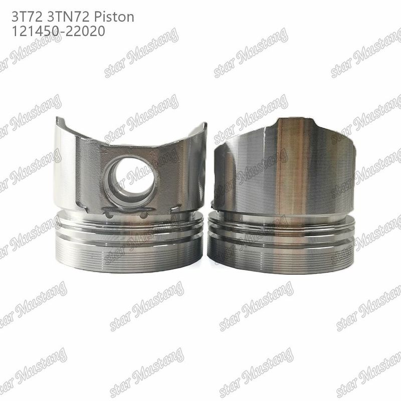 พิสตัน 3TN72 3T72 ด้านล่างเรียบ 65.5 มิลลิเมตร ความสูง 121450-22020 สําหรับ Yanmar เครื่องยนต์ดีเซล ซ่อมแซมชิ้นส่วน