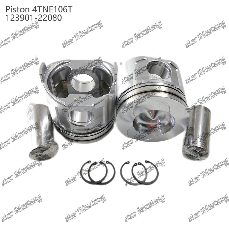 พิสตัน 4TNE106T พร้อมพิมพ์วาล์ว 123901-22080 สําหรับ Yanmar ส่วนซ่อมเครื่องยนต์ดีเซล