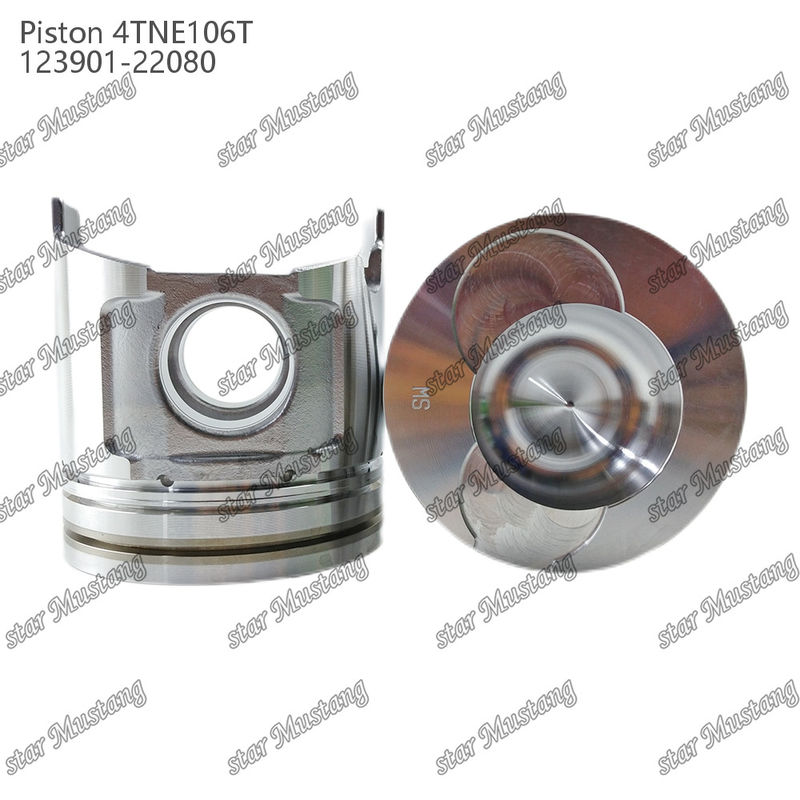 พิสตัน 4TNE106T พร้อมพิมพ์วาล์ว 123901-22080 สําหรับ Yanmar ส่วนซ่อมเครื่องยนต์ดีเซล