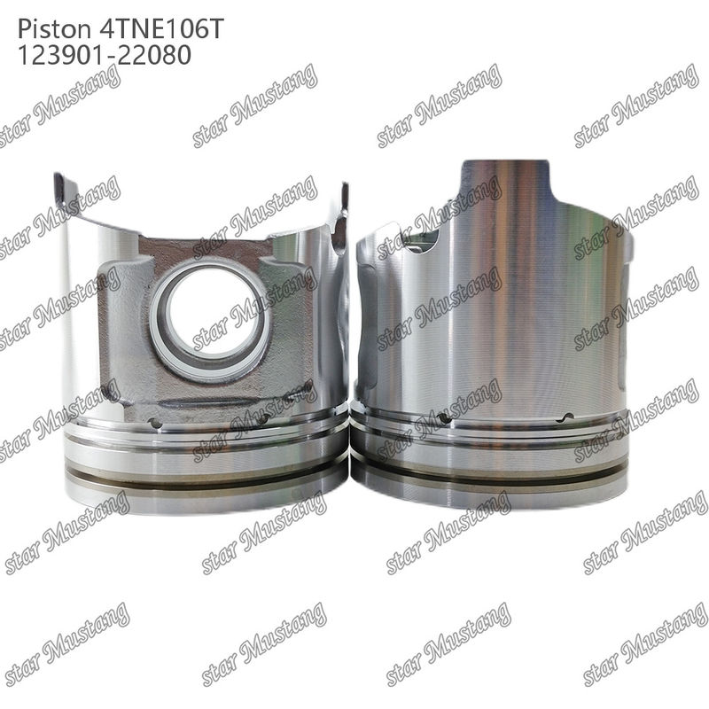 พิสตัน 4TNE106T พร้อมพิมพ์วาล์ว 123901-22080 สําหรับ Yanmar ส่วนซ่อมเครื่องยนต์ดีเซล