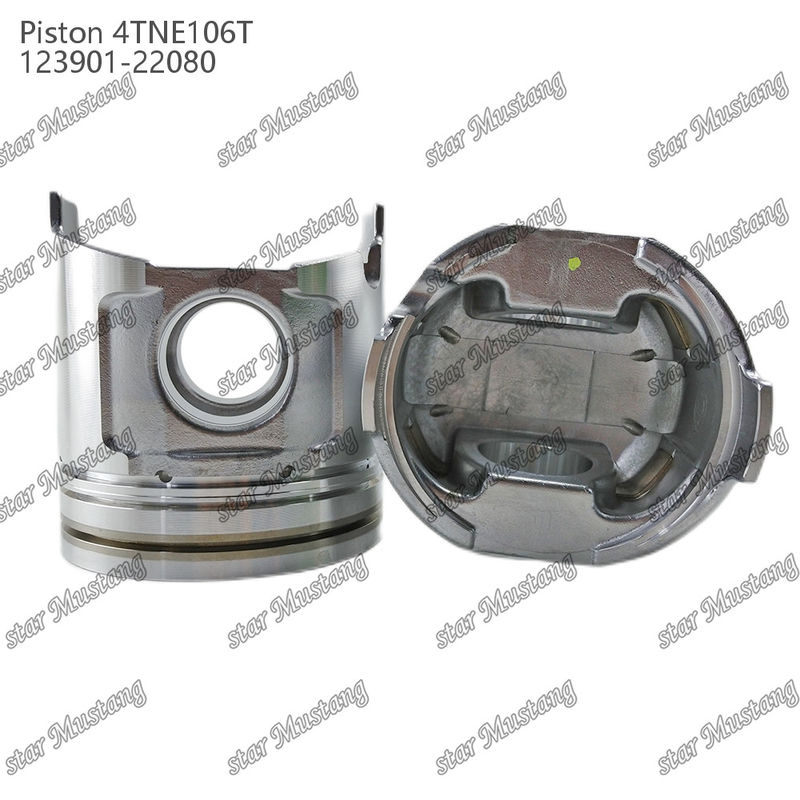 พิสตัน 4TNE106T พร้อมพิมพ์วาล์ว 123901-22080 สําหรับ Yanmar ส่วนซ่อมเครื่องยนต์ดีเซล