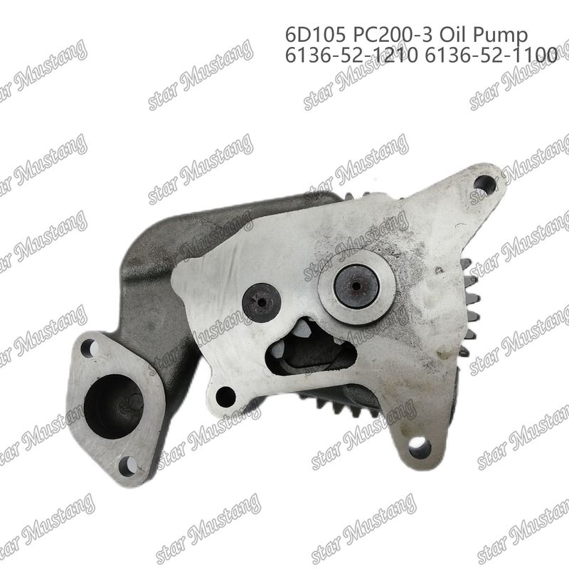 ปั๊มน้ํามัน 6D105 PC200-3 6136-52-1210 6136-52-1100 สําหรับอะไหล่เครื่องยนต์ Kumatsu