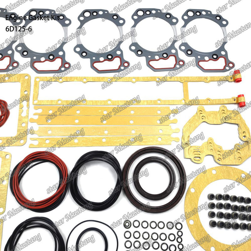 ชุดซับซ้อนเต็ม 6D125-6 ชุดซับซ้อนสําหรับ Komatsu เครื่องยนต์ดีเซล ซ่อมแซมชิ้นส่วน