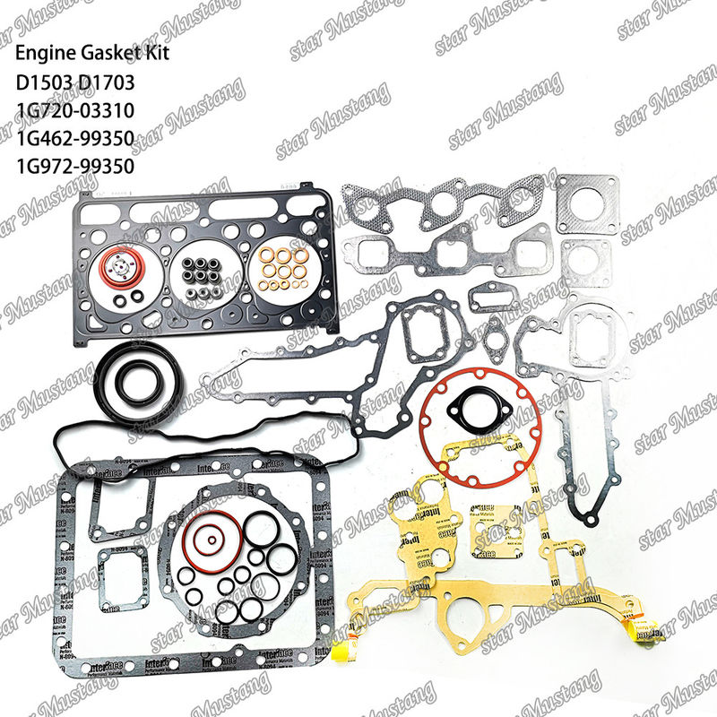 D1503 D1703 เต็มเซตแก๊สเกตโลหะ 1G720-03310 1G462-99350 1G972-99350 เหมาะสําหรับ Kubota