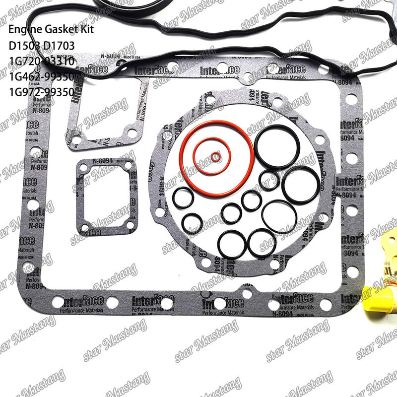 D1503 D1703 เต็มเซตแก๊สเกตโลหะ 1G720-03310 1G462-99350 1G972-99350 เหมาะสําหรับ Kubota