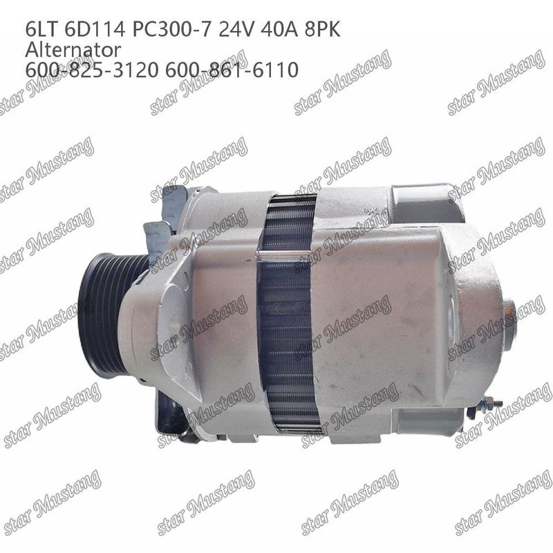 อัลтернаเตอร์ 6LT 6D114 PC300-7 24V 40A 8PK 600-825-3120 600-861-6110