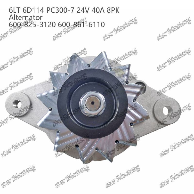 อัลтернаเตอร์ 6LT 6D114 PC300-7 24V 40A 8PK 600-825-3120 600-861-6110