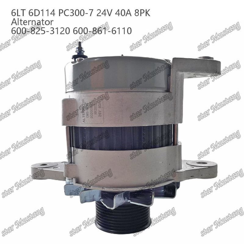 อัลтернаเตอร์ 6LT 6D114 PC300-7 24V 40A 8PK 600-825-3120 600-861-6110