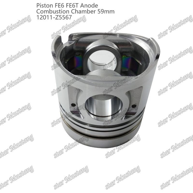 พิสตัน FE6 FE6T ห้องเผาไหม้ 59 มิลลิเมตร Anode ด้านล่างเชิง 3x2x4mm 12011-Z5567 สําหรับอะไหล่เครื่องยนต์ Mitsubishi