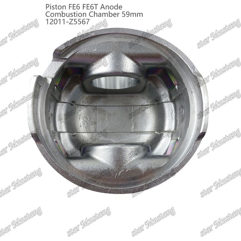 พิสตัน FE6 FE6T ห้องเผาไหม้ 59 มิลลิเมตร Anode ด้านล่างเชิง 3x2x4mm 12011-Z5567 สําหรับอะไหล่เครื่องยนต์ Mitsubishi