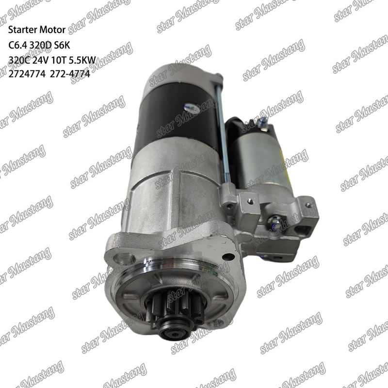มอเตอร์สตาร์เตอร์ มอเตอร์ C6.4 320D S6K 320C 24V 10T 5.5KW 2724774 272-4774 สําหรับอะไหล่เครื่องยนต์ Caterpillar