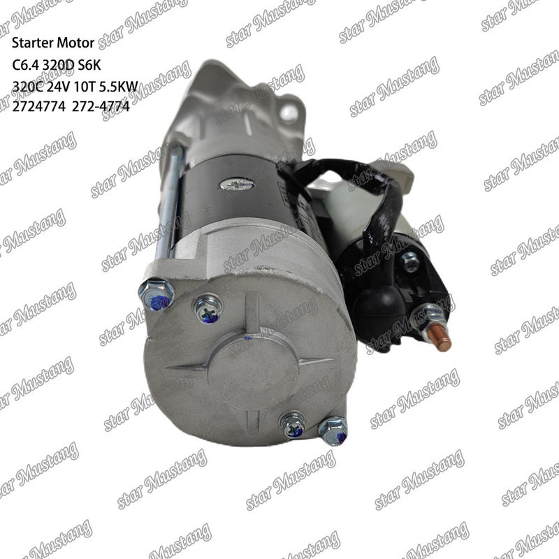 มอเตอร์สตาร์เตอร์ มอเตอร์ C6.4 320D S6K 320C 24V 10T 5.5KW 2724774 272-4774 สําหรับอะไหล่เครื่องยนต์ Caterpillar