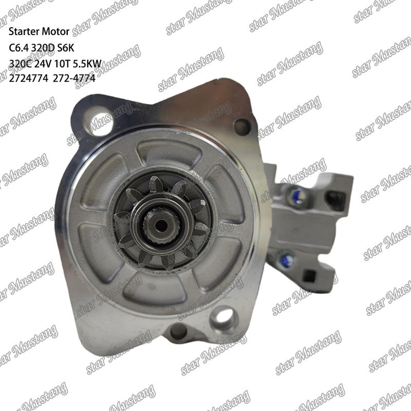 มอเตอร์สตาร์เตอร์ มอเตอร์ C6.4 320D S6K 320C 24V 10T 5.5KW 2724774 272-4774 สําหรับอะไหล่เครื่องยนต์ Caterpillar
