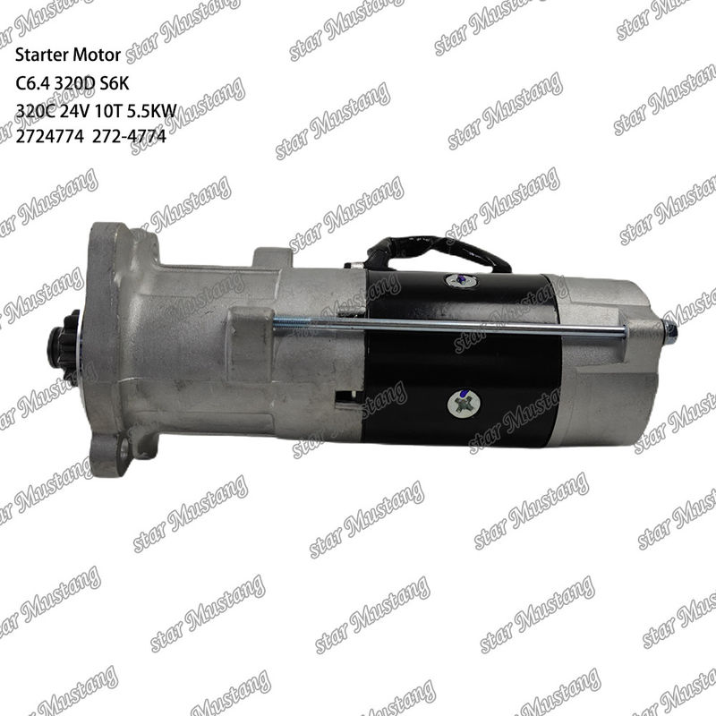 มอเตอร์สตาร์เตอร์ มอเตอร์ C6.4 320D S6K 320C 24V 10T 5.5KW 2724774 272-4774 สําหรับอะไหล่เครื่องยนต์ Caterpillar