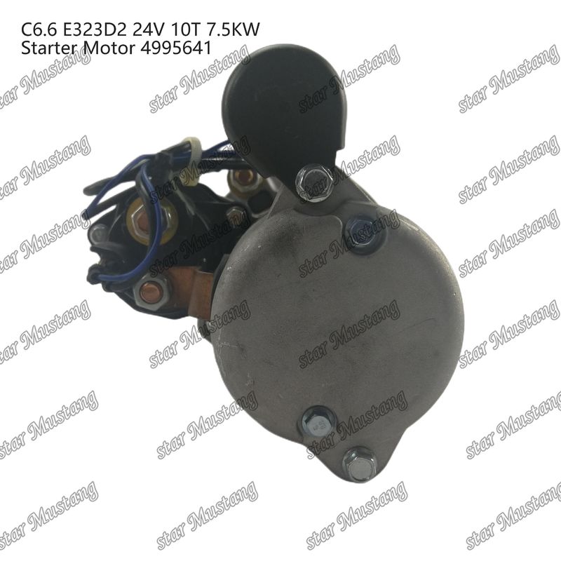 มอเตอร์สตาร์เตอร์ C6.6 E323D2 24V 10T 7.5KW 4995641 สําหรับอะไหล่เครื่องยนต์ Caterpillar