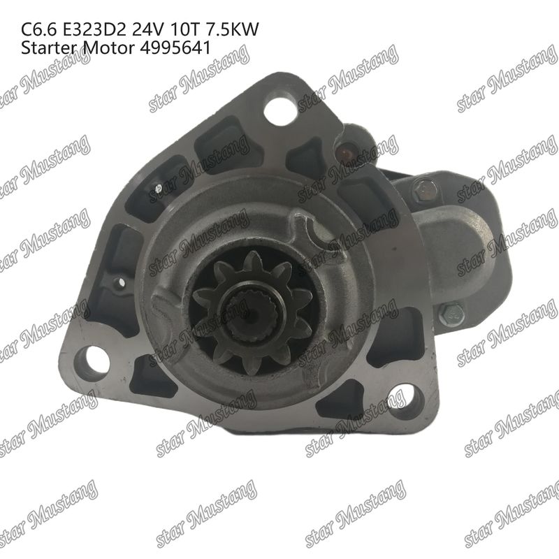 มอเตอร์สตาร์เตอร์ C6.6 E323D2 24V 10T 7.5KW 4995641 สําหรับอะไหล่เครื่องยนต์ Caterpillar